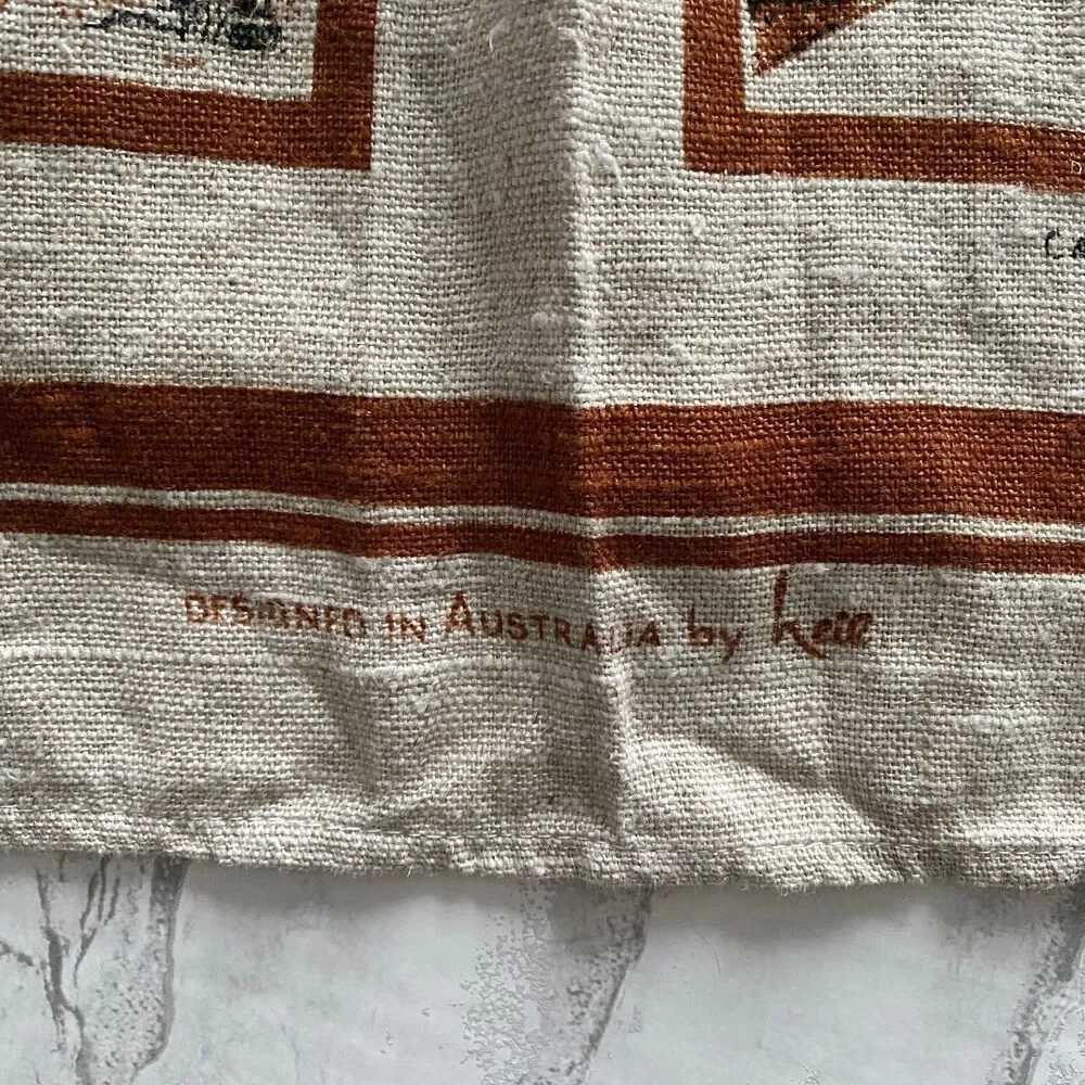 Heil Melbourne Australia Linen Floral Tablecloth Made in Poland 50